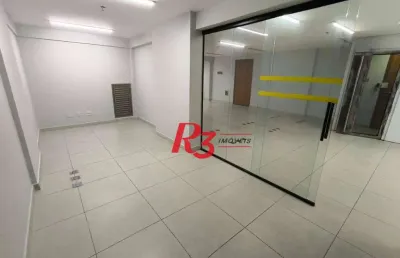 Sala para alugar, 52 m² por r$ 3.500/mês -santos/sp