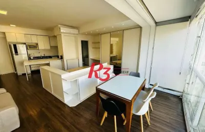 Apartamento com 1 dormitório para alugar, 50 m² por r$ 5.000,00/mês - pompéia - santos/sp