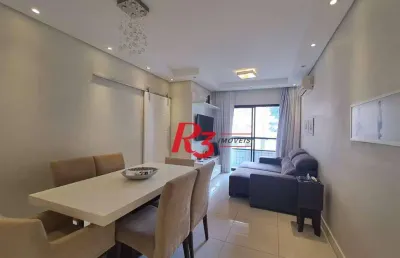 Apartamento com 2 dormitórios à venda, 75 m² por r$ 530.000,00 - marapé - santos/sp