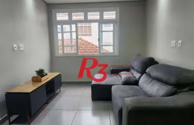 Apartamento com 2 dormitórios para alugar, 70 m² por r$ 3.500,02/mês - embaré - santos/sp