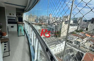 Apartamento com 2 dormitórios à venda, 82 m² por r$ 880.000,00 - macuco - santos/sp