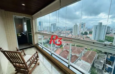 Apartamento com 3 dormitórios à venda, 138 m² por r$ 1.350.000 - boqueirão - santos/sp
