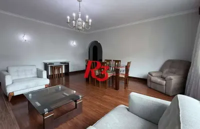 Apartamento com 3 dormitórios para alugar, 183 m² por r$ 7.500,00/mês - boqueirão - santos/sp
