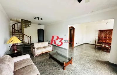 Cobertura com 4 dormitórios à venda, 495 m² por r$ 5.520.000,00 - boqueirão - santos/sp