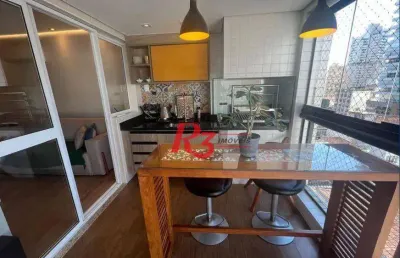 Apartamento à venda, 98 m² por r$ 1.300.000,00 - gonzaga - santos/sp