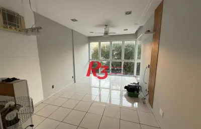 Apartamento com 2 dormitórios para alugar, 80 m² por r$ 4.000,00/mês - campo grande - santos/sp