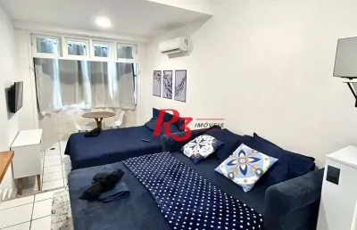 Apartamento à venda, 30 m² por r$ 357.000,00 - boqueirão - santos/sp