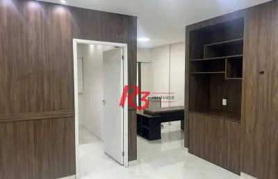 Sala para alugar, 46 m² por r$ 3.200,00/mês - valongo - santos/sp