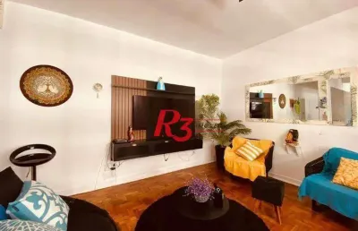 Apartamento para alugar, 100 m² por r$ 7.000,02/mês - gonzaga - santos/sp
