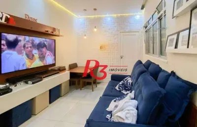 Apartamento com 2 dormitórios à venda, 63 m² por r$ 480.000,00 - boqueirão - santos/sp