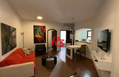 Flat com 1 dormitório para alugar, 48 m² por r$ 4.500,02/mês - gonzaga - santos/sp