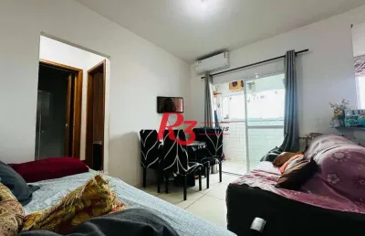 Apartamento com 1 dormitório à venda, 40 m² por r$ 340.000,00 - macuco - santos/sp
