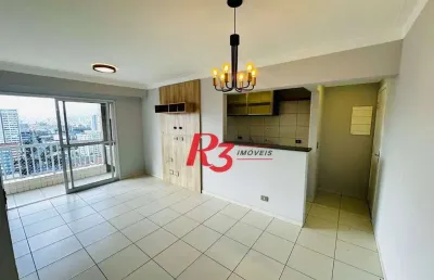 Apartamento com 2 dormitórios para alugar, 69 m² por r$ 4.300,00/mês - encruzilhada - santos/sp