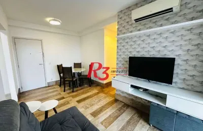 Apartamento com 1 dormitório para alugar, 50 m² por r$ 4.100,01/mês - macuco - santos/sp