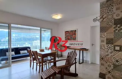 Apartamento com 3 dormitórios à venda, 100 m² por r$ 1.390.000,00 - josé menino - santos/sp