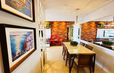 Apartamento com 4 dormitórios à venda, 131 m² por r$ 2.300.000,00 - embaré - santos/sp