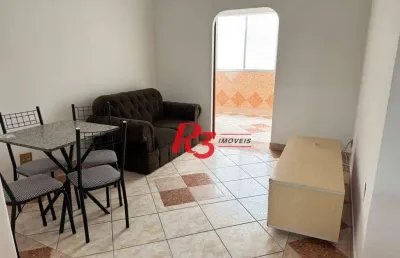 Apartamento com 1 dormitório para alugar, 57 m² por r$ 3.500,02/mês - josé menino - santos/sp