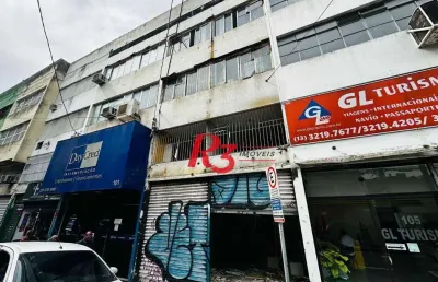 Loja para alugar, 180 m² por r$ 3.000,00/mês - centro - santos/sp