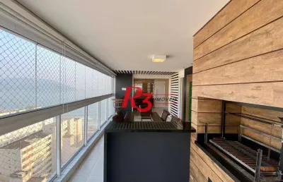 Apartamento com 3 dormitórios para alugar, 140 m² por r$ 15.000,00/mês - embaré - santos/sp