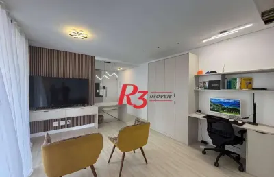 Studio com 1 dormitório à venda, 57 m² por r$ 910.000,00 - ponta da praia - santos/sp