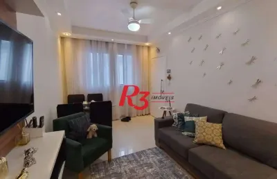 Apartamento com 2 dormitórios à venda, 76 m² por r$ 420.000,00 - aparecida - santos/sp