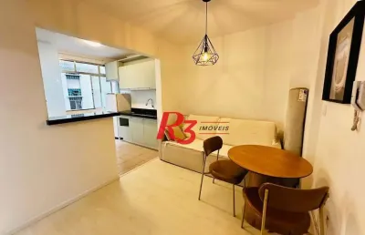 Apartamento para alugar, 50 m² por r$ 3.800,00/mês - gonzaga - santos/sp