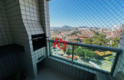 Apartamento com 3 dormitórios para alugar, 90 m² por r$ 5.400,00/mês - aparecida - santos/sp
