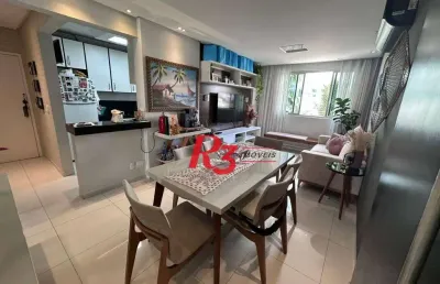 Apartamento com 2 dormitórios à venda, 74 m² por r$ 680.000,00 - gonzaga - santos/sp