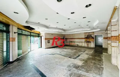 Loja para alugar, 250 m² por r$ 9.000,00/mês - encruzilhada - santos/sp