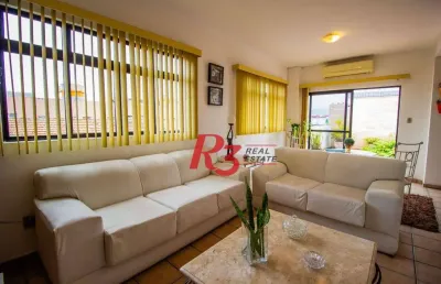 Apartamento para alugar, 180 m² por r$ 4.500,00 - macuco - santos/sp
