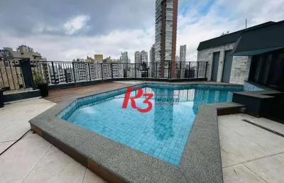 Cobertura com 5 dormitórios à venda, 504 m² por r$ 4.900.000,00 - gonzaga - santos/sp