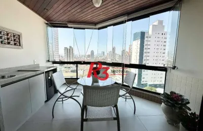 Apartamento com 4 dormitórios à venda, 180 m² por r$ 1.705.000,00 - boqueirão - santos/sp
