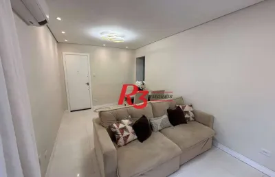 Apartamento com 1 dormitório à venda, 63 m² por r$ 450.000,00 - aparecida - santos/sp