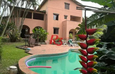 Casa, 600 m² - venda por r$ 2.200.000,00 ou aluguel por r$ 10.650,00/mês - morro dos barbosas - são vicente/sp