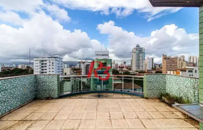 Cobertura no jardins do algarve, 260 m² - ponta da praia - santos/sp