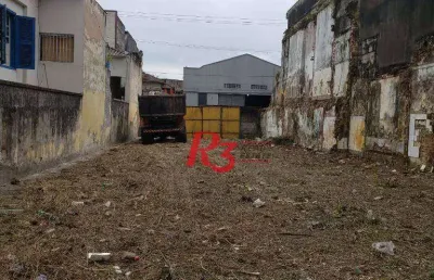 Terreno para alugar, 500 m² por r$ 8.000,00/mês - macuco - santos/sp