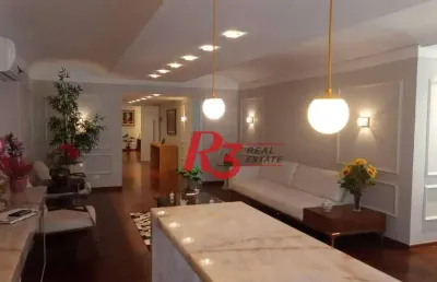 Apartamento com 3 dormitórios, 270 m² - venda por r$ 2.450.000,00 ou aluguel por r$ 25.000,00/mês - boqueirão - santos/sp
