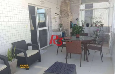 Cobertura à venda, 169 m² por r$ 1.450.000,00 - boqueirão - santos/sp