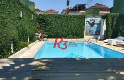 Sobrado com 3 dormitórios à venda, 275 m² - embaré - santos/sp