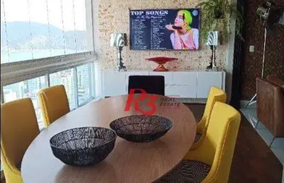 Apartamento com 1 dormitório à venda, 106 m² - aparecida - santos/sp