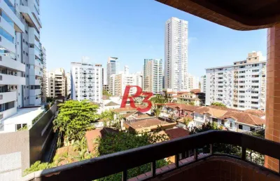 Apartamento com 3 dormitórios à venda, 118 m² - gonzaga - santos/sp