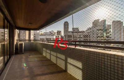 Apartamento com 4 dormitórios para alugar, 212 m² por r$ 17.000,00/mês - boqueirão - santos/sp