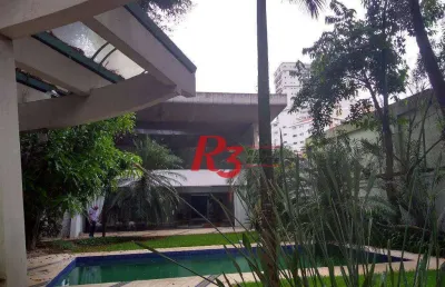 Sobrado com 4 dormitórios, 593 m² - venda por r$ 9.000.000,00 ou aluguel por r$ 20.100,00/mês - josé menino - santos/sp