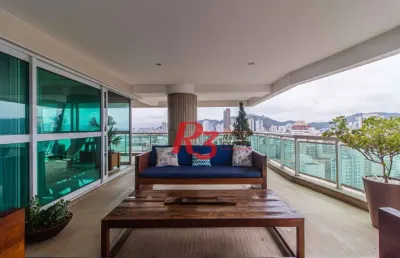 Apartamento com 4 dormitórios, 360 m² - venda ou aluguel - gonzaga - santos/sp