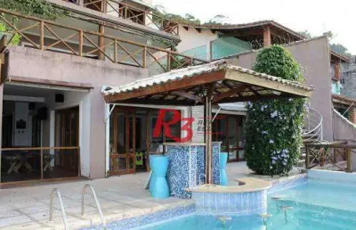 Casa com 6 dormitórios à venda, 520 m² por r$ 7.500.000,00 - parque prainha - são vicente/sp