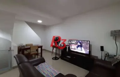 Casa triplex a venda, com 90 m², garagem fechada, 2 suítes, no estuário, em santos sp