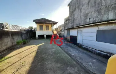 Terreno à venda no macuco em santos, 476 m², edícula completa ao fundo