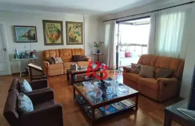Apartamento com 4 dormitórios à venda, 242 m² - boqueirão - santos/sp