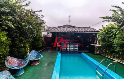 Casa com 3 dormitórios à venda, 375 m²  - macuco - santos/sp