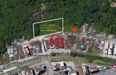 Terreno à venda, 5000 m² por r$ 5.350.000 - itararé - são vicente -sp